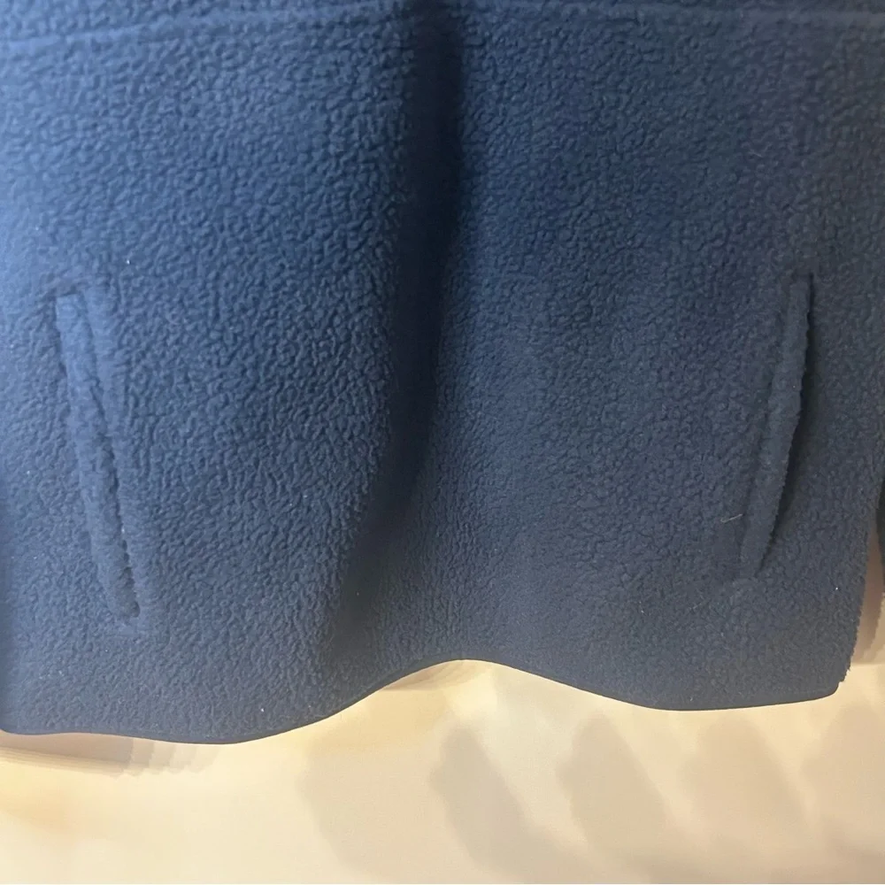 Vineyard Vines Women’s Navy Blue Sherpa Half-Zip Pullover, Size Small